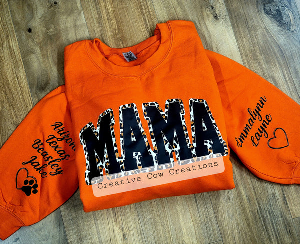 Mama Black Leopard names shirt / sweatshirt