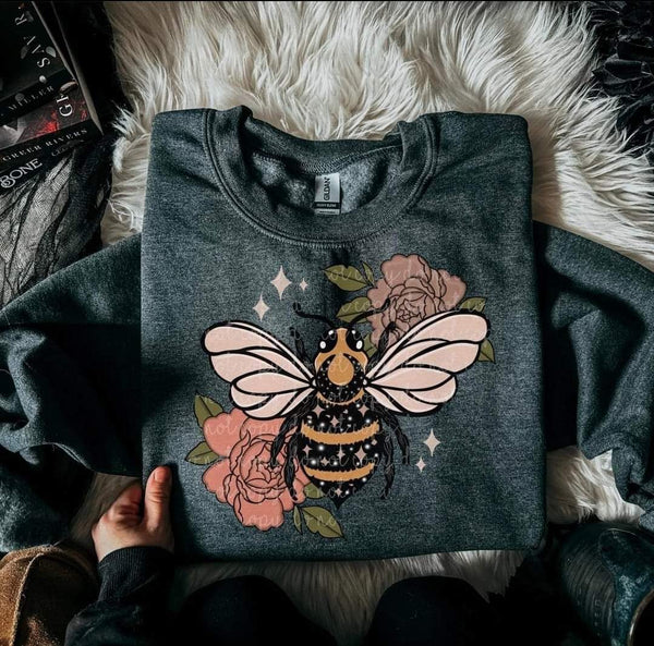 Floral Bee shirt / sweatshirt