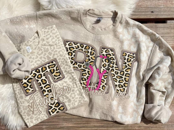 RN, CNA, CMA, etc Leopard shirt / sweatshirt