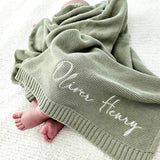 Baby Blankets with Embroidered Name