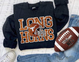 Faux Embroidery Glitter Football shirt / sweatshirt