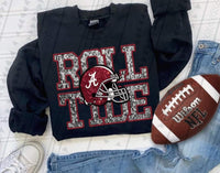 Faux Embroidery Glitter Football shirt / sweatshirt