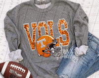 Faux Embroidery Glitter Football shirt / sweatshirt