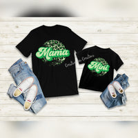 Mini Green Leopard St Pattys (matching mama sold seperately) shirt