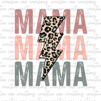 Mama Lightning Bolt Leopard DIGITAL DESIGN