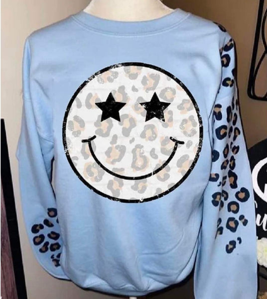 Smiley leopard shirt / sweatshirt