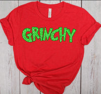 Grinchy Faux Glitter shirt / sweatshirt