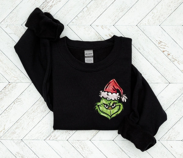 Grinch Pocket Design Christmas shirt / sweatshirt