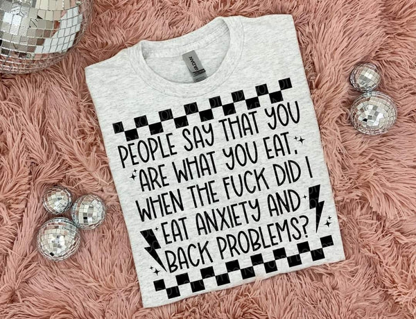 Anxiety & Back Problems shirt / sweatshirt