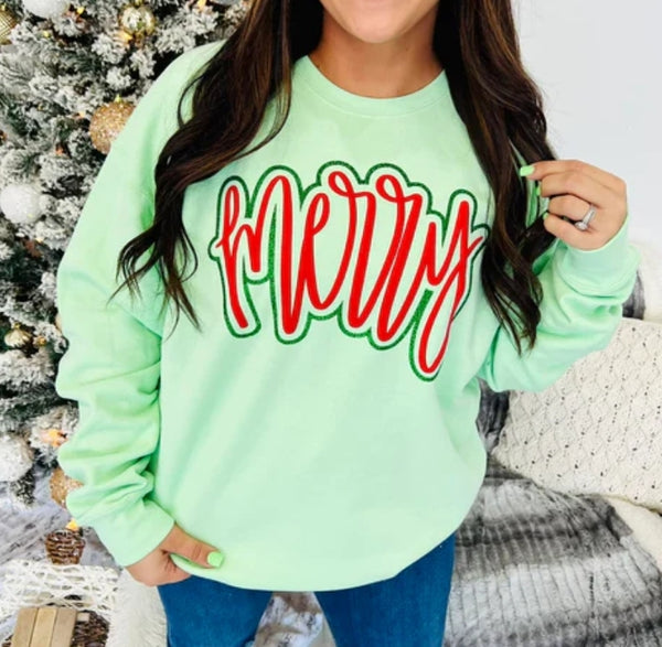 Merry Glitter & Puff names shirt / sweatshirt