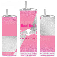 Pink Red Bull Tumbler 20oz Skinny