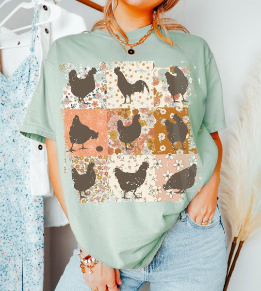 Floral Chicken shirt / sweatshirt