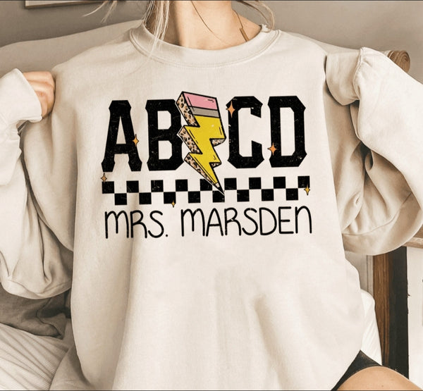 ABCD Custom Teacher shirt / sweatshirt