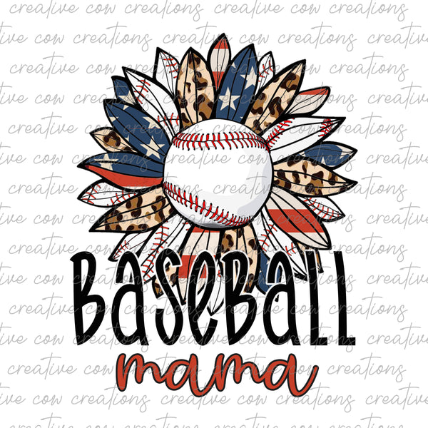 Baseball Mama Sunflower DIGITAL DESIGN