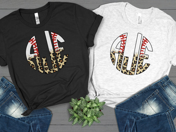 Baseball Leopard Monogram Shirt