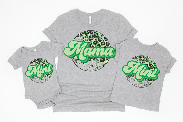 Mama St Patricks Shirt, Ash Grey or Bleached Dark Grey