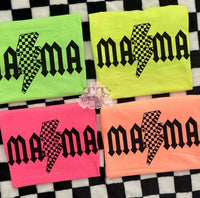 Mama Checkered Lightning Bolt shirt / sweatshirt