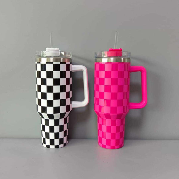 40oz Checkered Tumblers