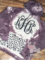 Bleached Leopard & Monogram Hoodie