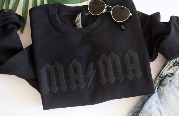 MAMA Black Puff Shirt / Sweatshirt
