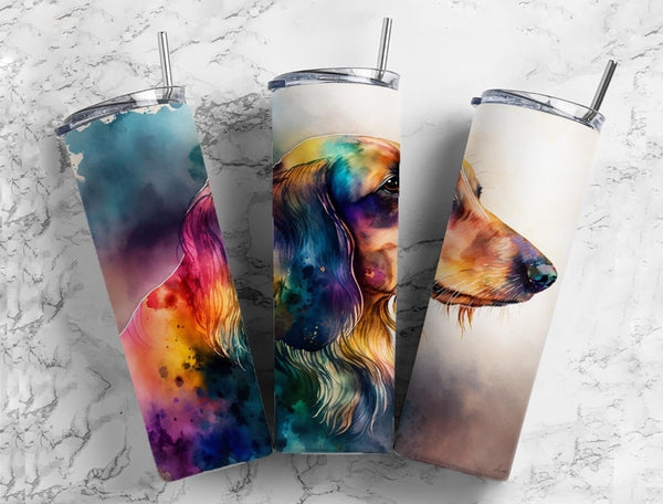 Watercolor Dachshund Tumbler, 20oz